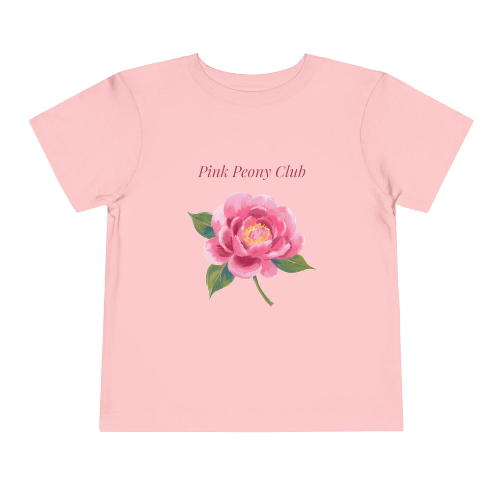 Pink Peony Club Toddler Tee — Floral '20 Pink Short Sleeve