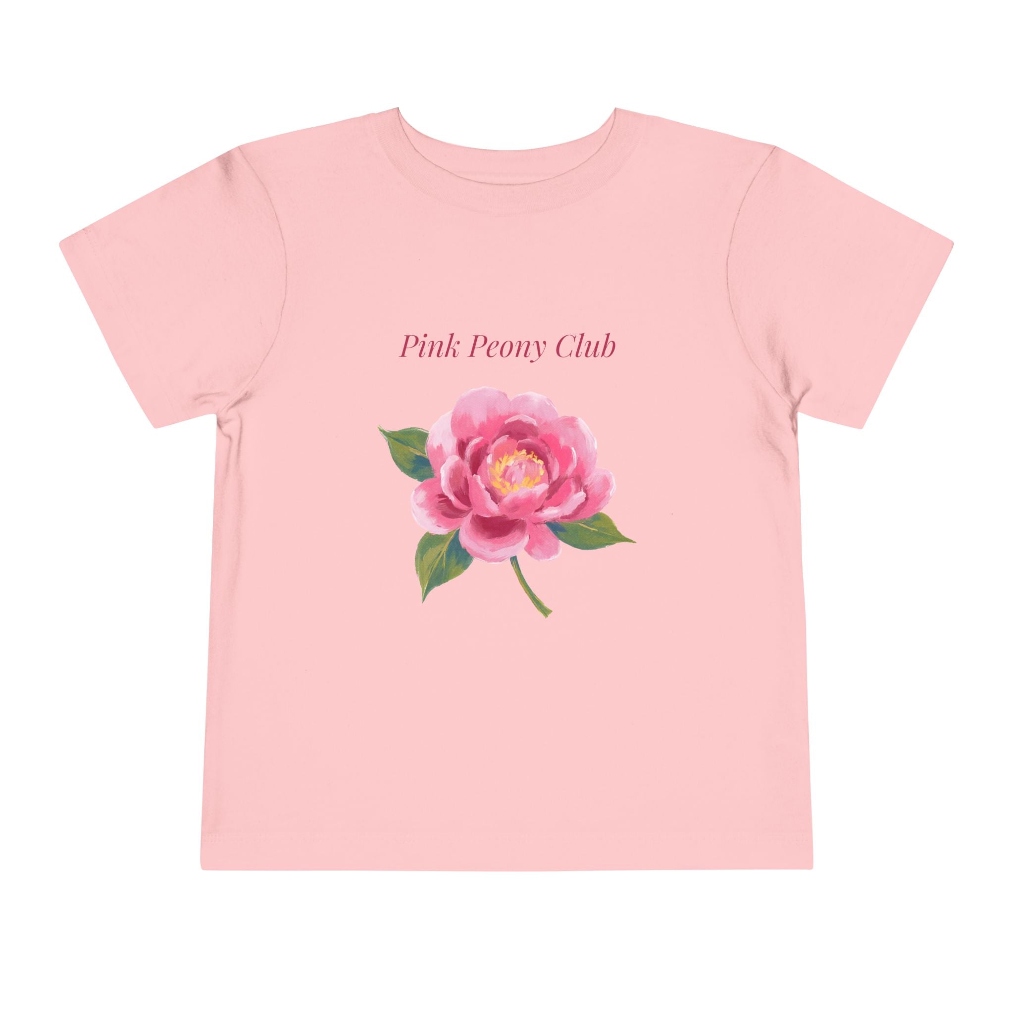 Pink Peony Club Toddler Tee — Floral '20 Pink Short Sleeve