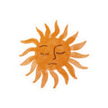 Bohemian Sun Vinyl Sticker — Cute Orange Watercolor Sun Kiss-Cut Decal