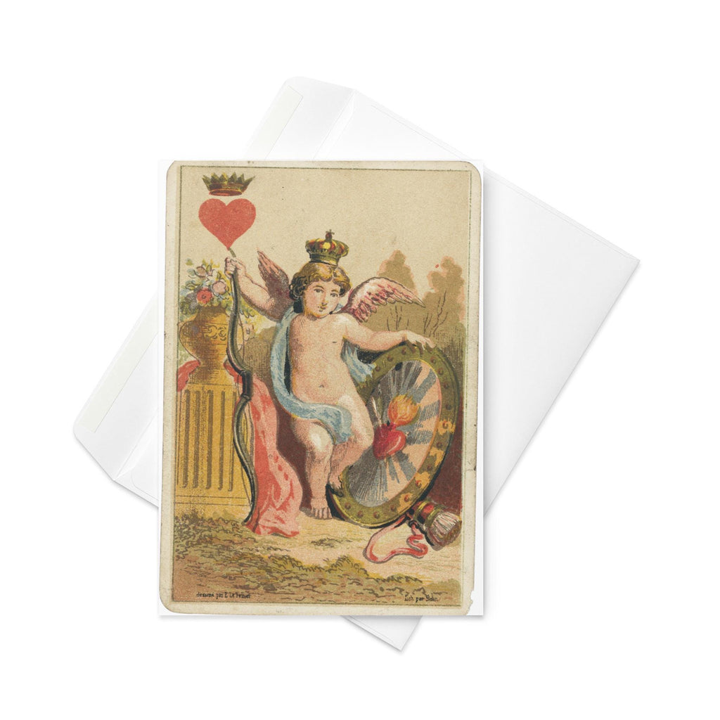 Vintage Cupid Greeting Card – Antique Victorian Cherub Love Card