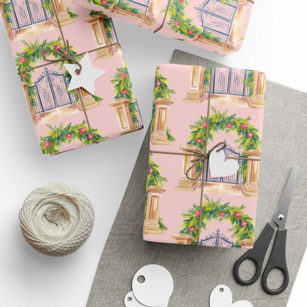 Floral Garden Gate Wrapping Paper