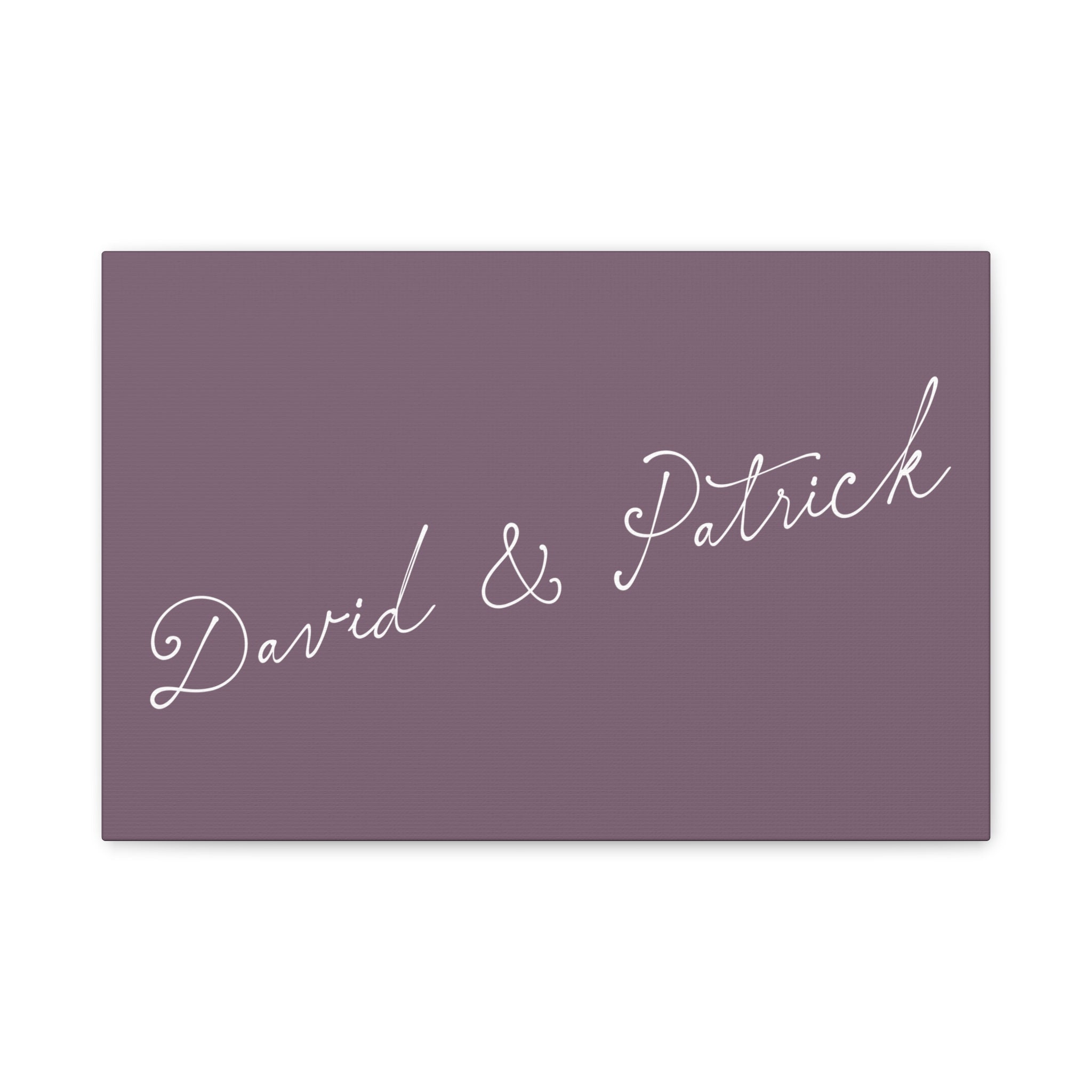 Custom text canvas wedding sign - lavender