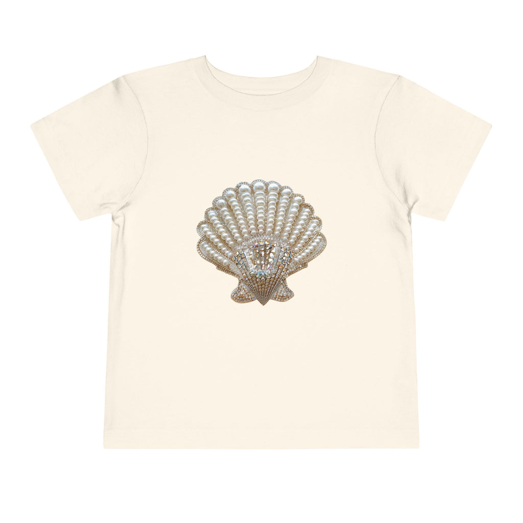 Toddler Tee — Pearl Shell Seashell Graphic Kids Beach Shirt