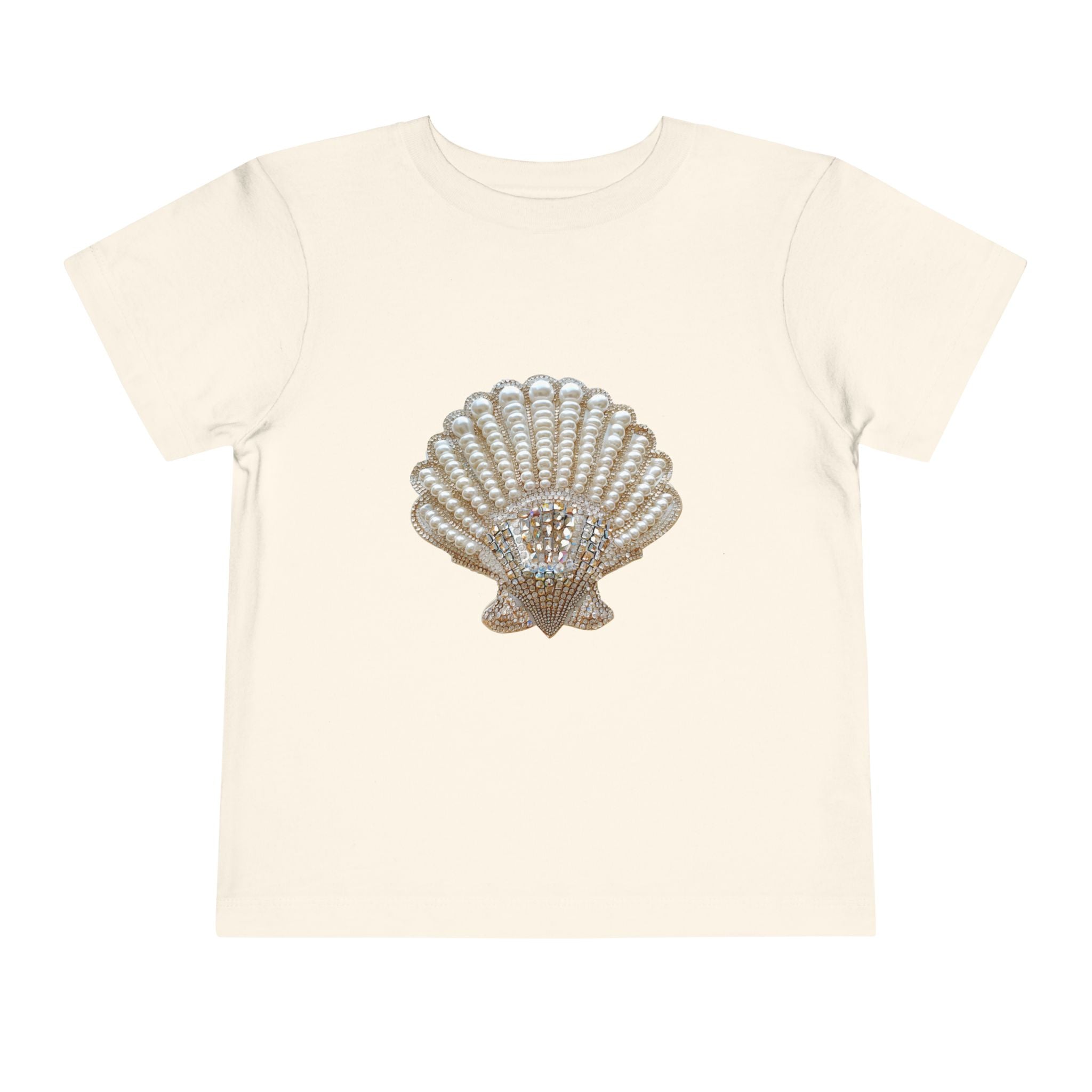 Toddler Tee — Pearl Shell Seashell Graphic Kids Beach Shirt
