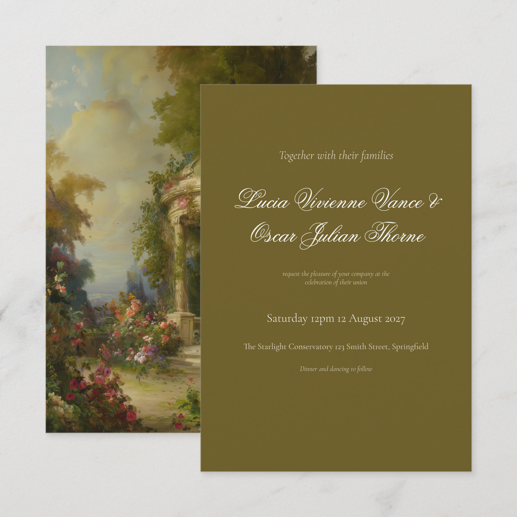 Olive and rust: Wedding Stationery Sample Kit
