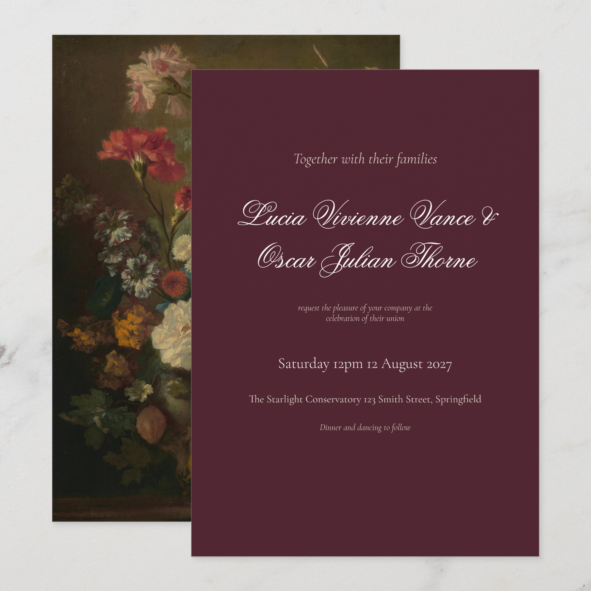 The Burgundy Collection: Wedding Stationery Sample Kit