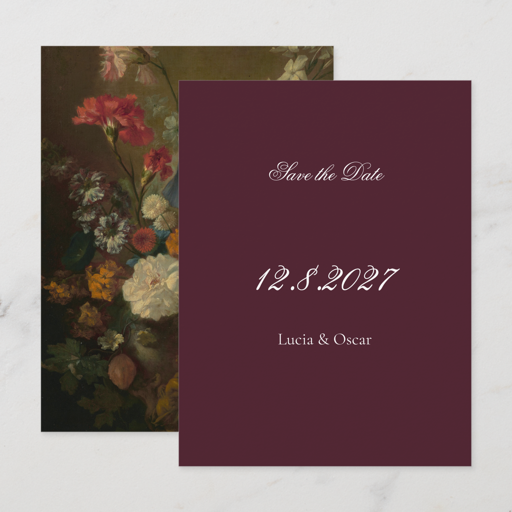 The Burgundy Collection: Wedding Stationery Sample Kit
