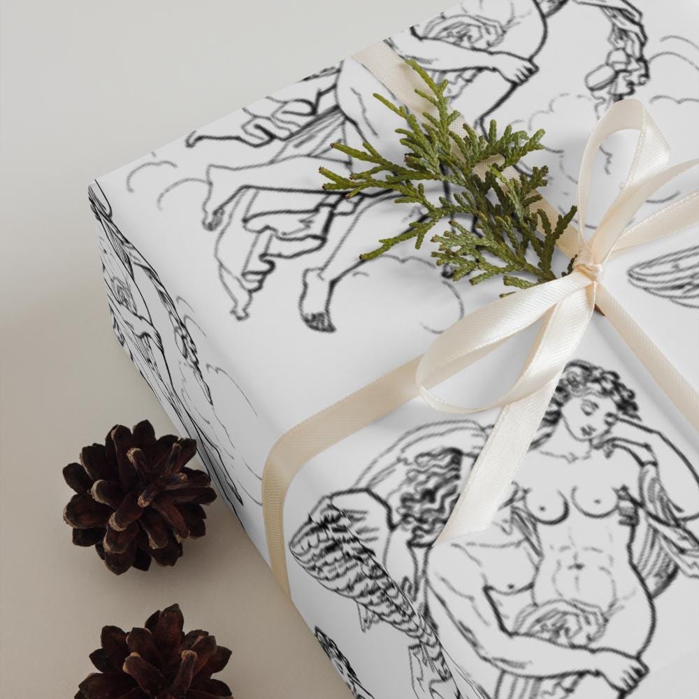 Renaissance Sketch Wrapping Paper Set