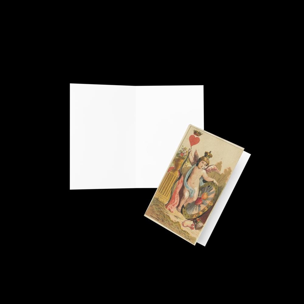 Vintage Cupid Greeting Card – Antique Victorian Cherub Love Card