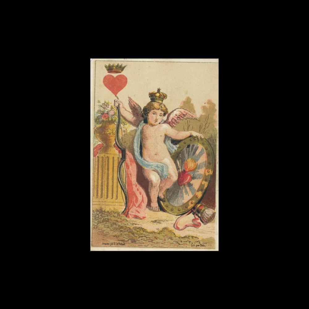 Vintage Cupid Greeting Card – Antique Victorian Cherub Love Card