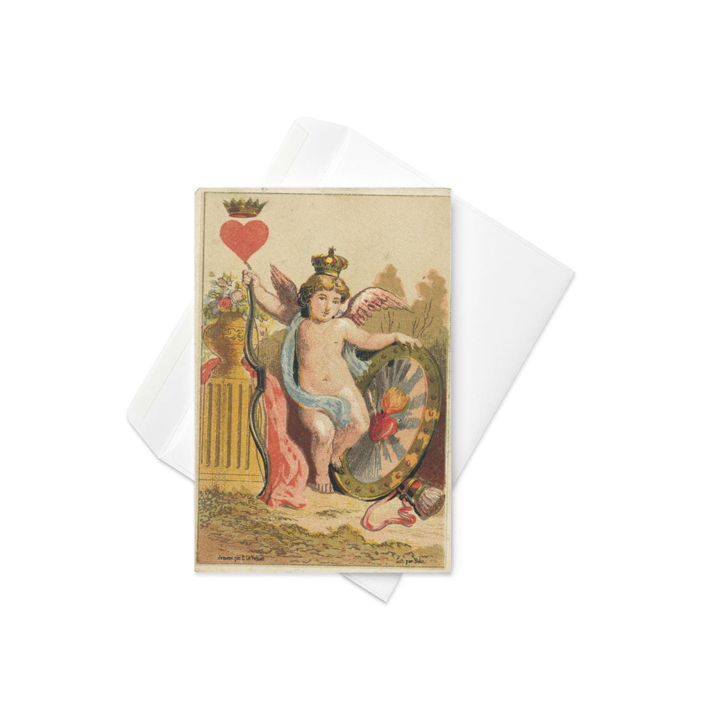 Vintage Cupid Greeting Card – Antique Victorian Cherub Love Card