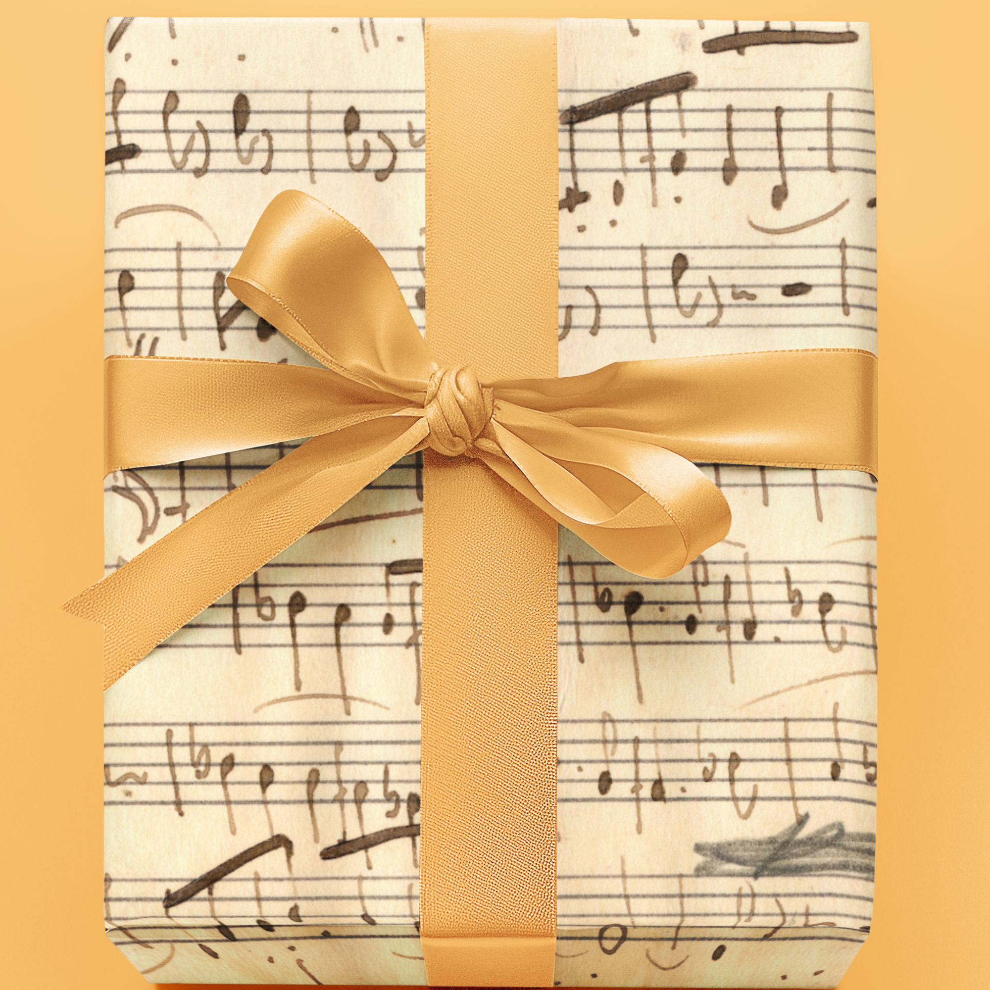Wrapping Paper, Vintage Sheet Music Gift Wrap, Antique Music Score Design