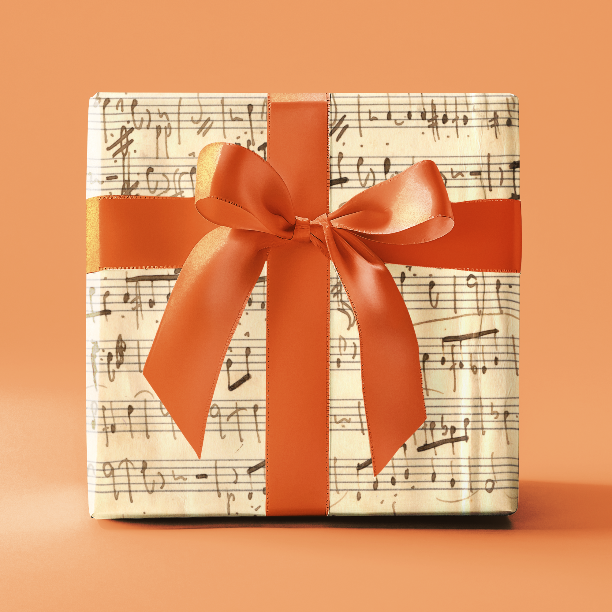 Wrapping Paper, Vintage Sheet Music Gift Wrap, Antique Music Score Design